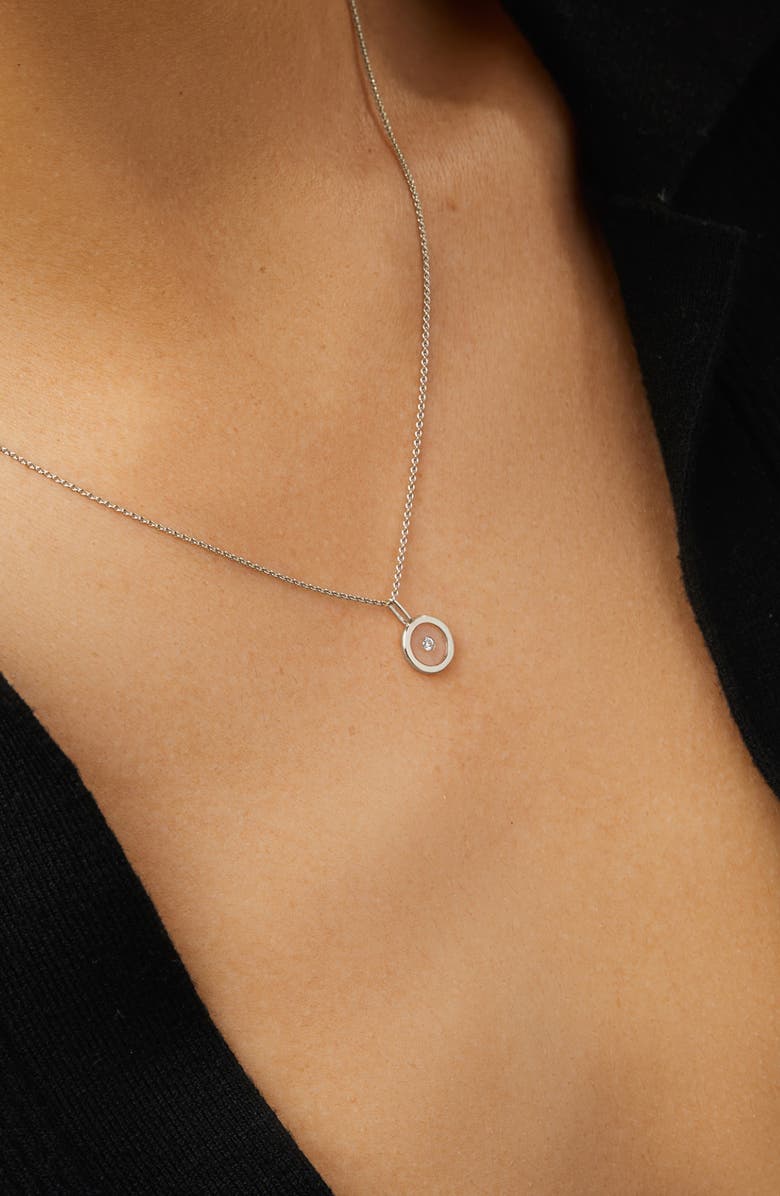 Ana Luisa Floating Diamond Necklace, Alternate, color, White Gold