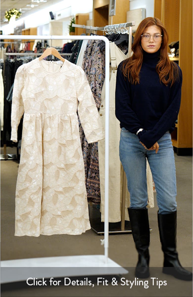 Embroidered Lace A-Line Dress, sales video thumbnail