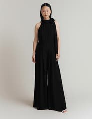 Ghost London Myla Crepe Halter Neck Jumpsuit