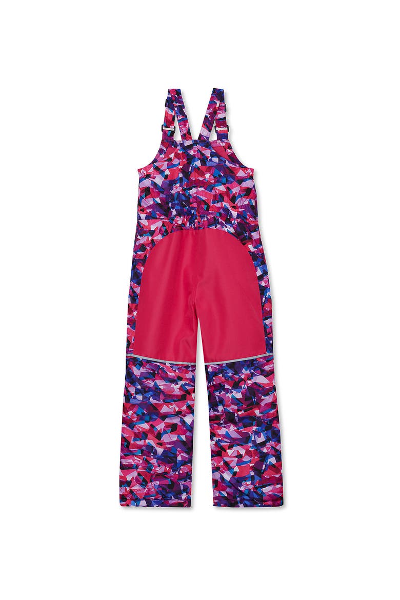 Kids Iron Knee Insulated Winter Snow Bibs, Alternate, color, Pink Bright Abstract Cloud