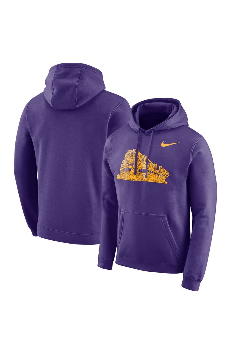Nike Men's Nike Purple LSU Tigers Vault Club Fleece Pullover Hoodie, Main, color, 