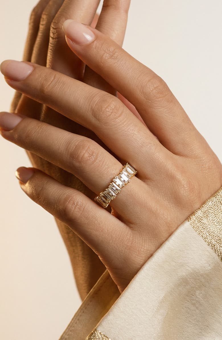 ARGENTO VIVO Cubic Zirconia Baguette Band Ring, Alternate, color, Gold