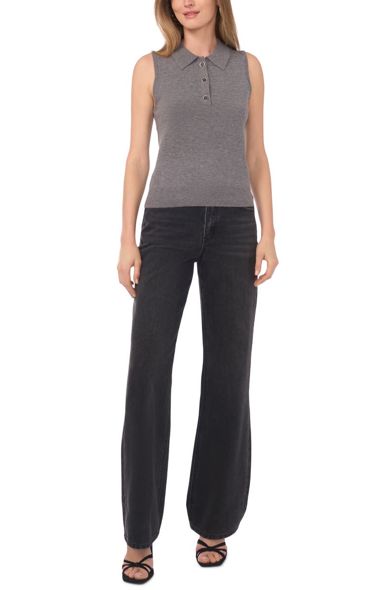 1.STATE Sleeveless Polo, Alternate, color, Gravel Grey