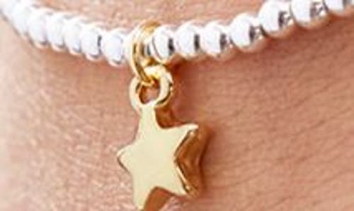 Estella Bartlett Sienna Cubic Zirconia Star Beaded Stretch Bracelet In Multi