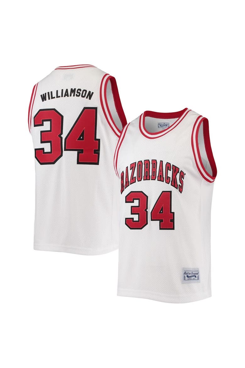 Men's Original Retro Brand Corliss Williamson White Arkansas Razorbacks Alumni Commemorative Classic Basketball Jersey, Alternate, color, White