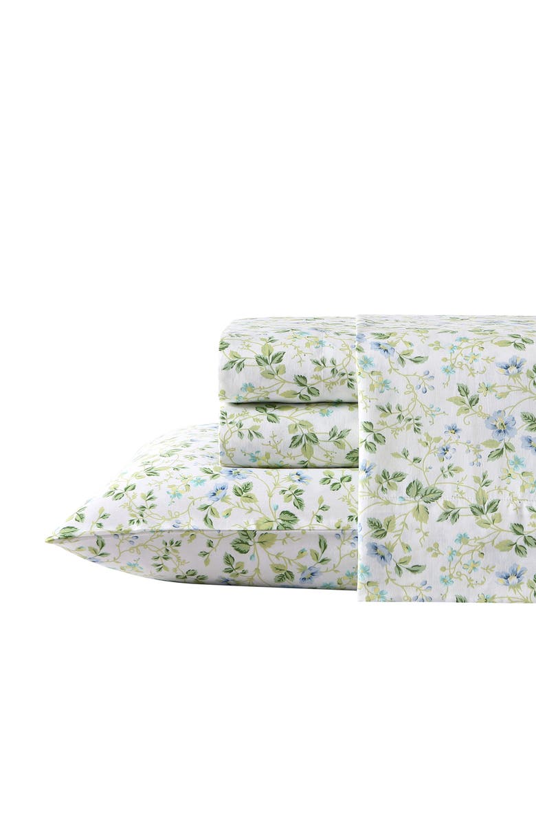 Laura Ashley Spring Bloom Cotton Sheet Set, Main, color,