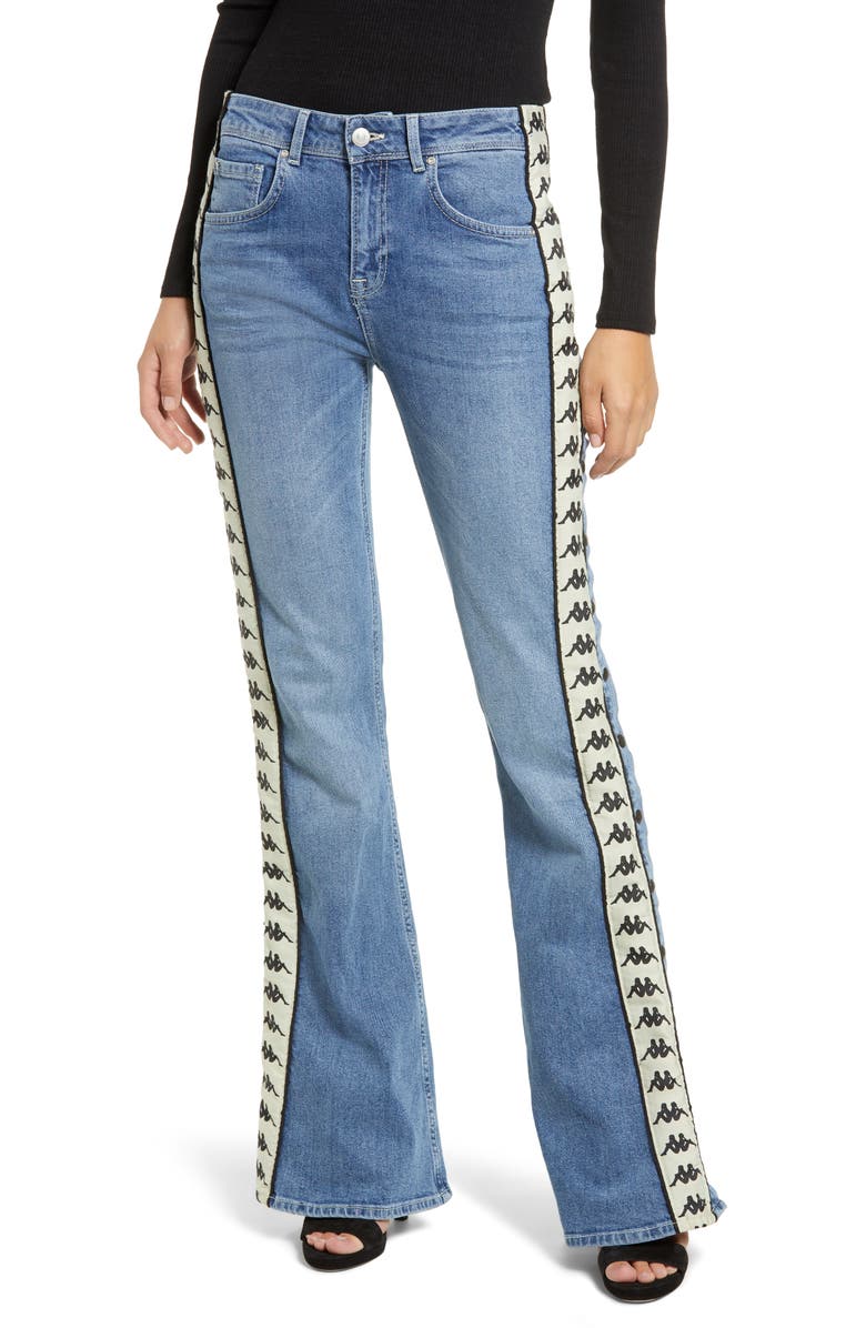 KAPPA ACTIVE Kappa Authentic Brigit Flare Leg Jeans, Main, color, 