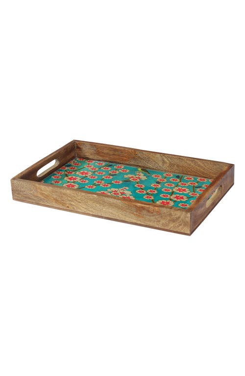Tiramisu Blissful Blooms Resin And Wood Decorative Trays In Multi