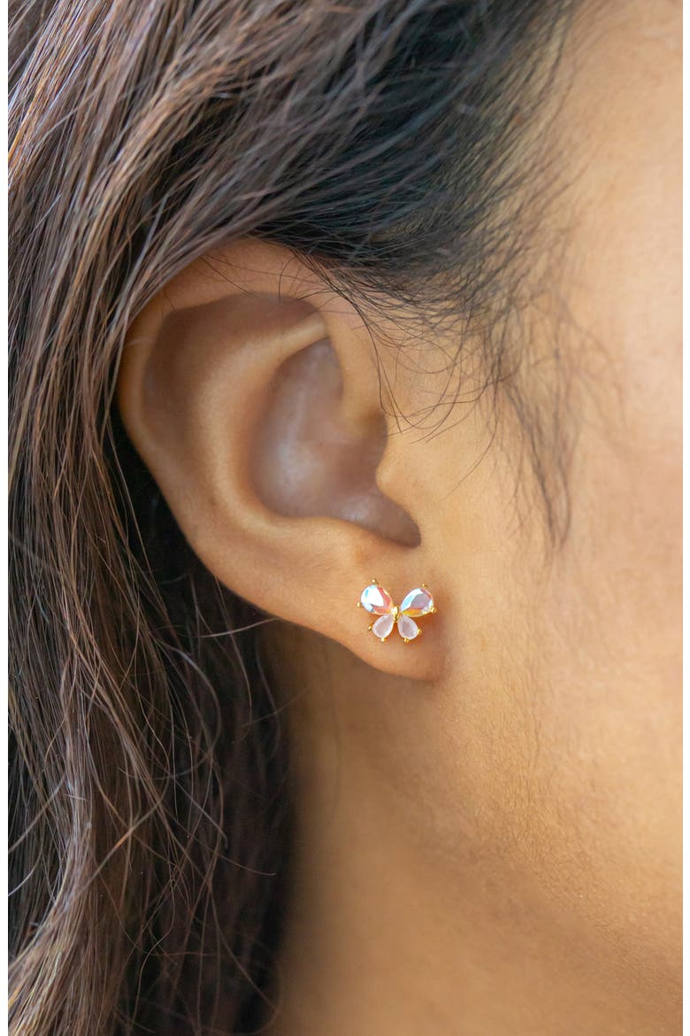 Kaleidoscope Butterfly Stud Earrings, Alternate, color, GOLD