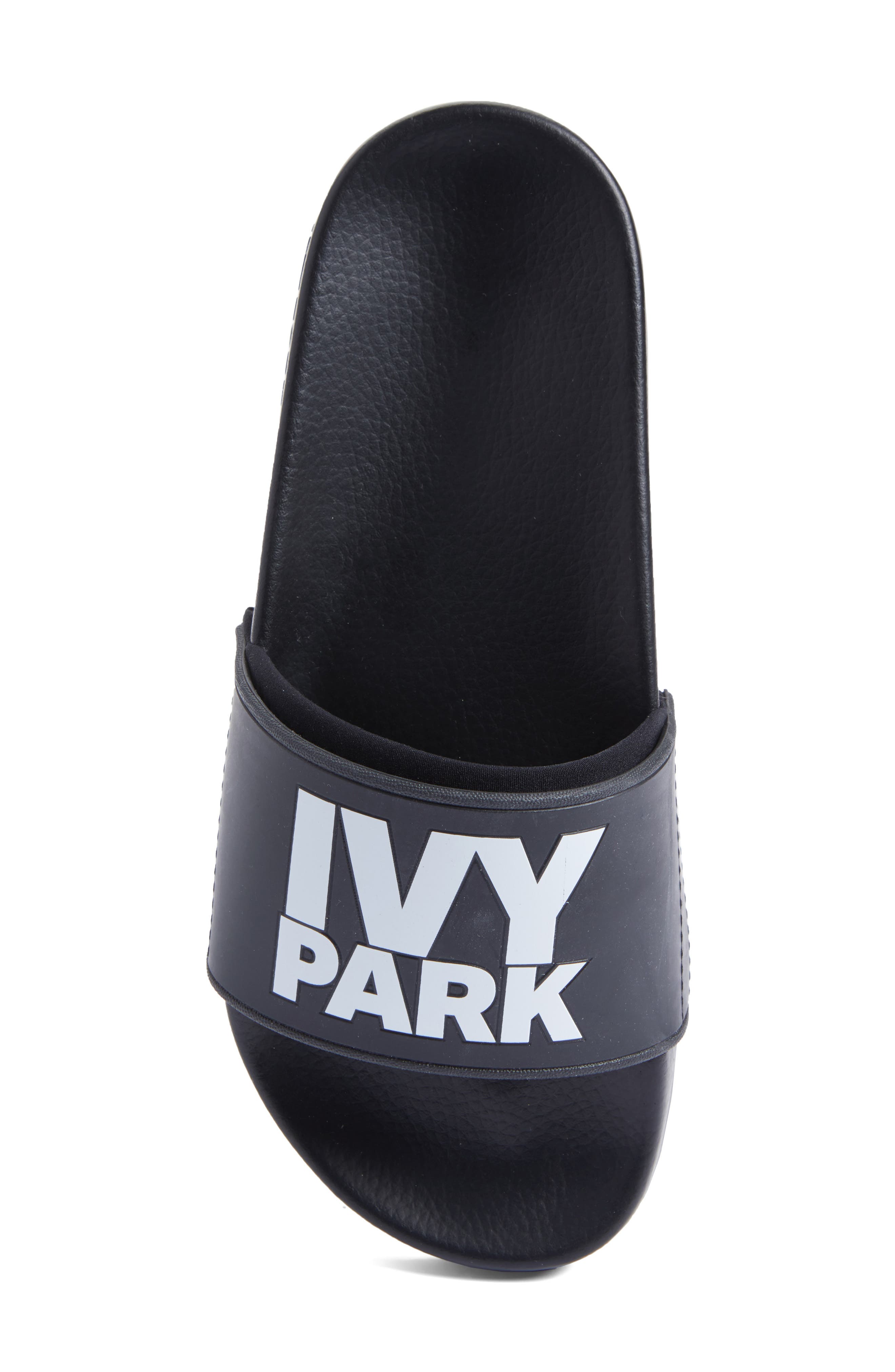 Neoprene Lined Logo Slide Sandal, Alternate, color, BLACK
