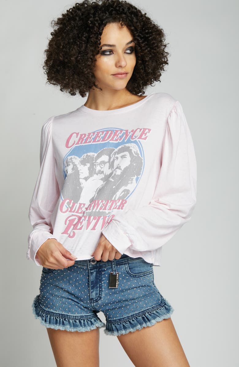 Recycled Karma Creedence Clearwater Revival Puff Sleeve Graphic Tee, Alternate, color,