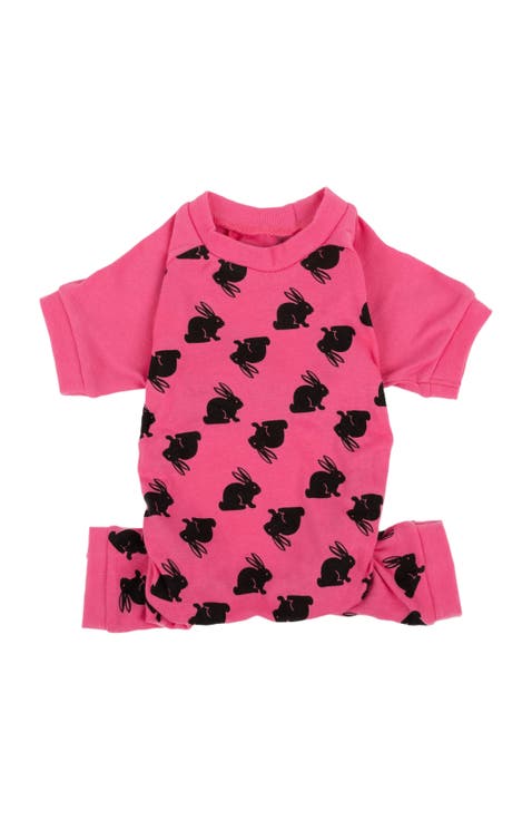 Dog Cotton Easter Matching Family Holiday Pajamas, Bunny Prints