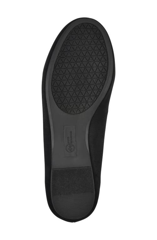 Cliffs By White Mountain Sashimi Embellished Bow Flat In Black Fabric