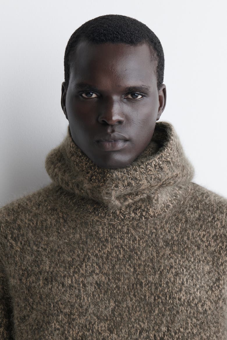 Brushed Pure Cashmere Balaclava, Alternate, color, MOCHA MÉLANGE