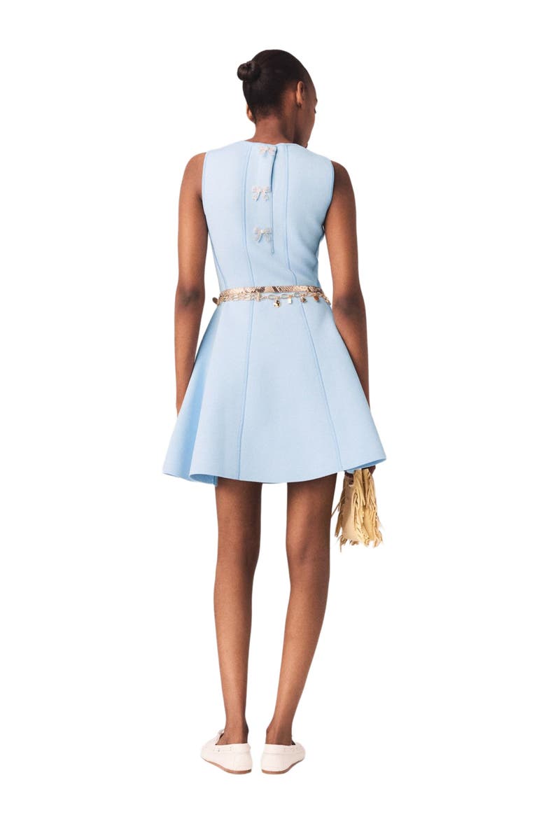 Skater dress with jewelled bows, Alternate, color, Blue sky
