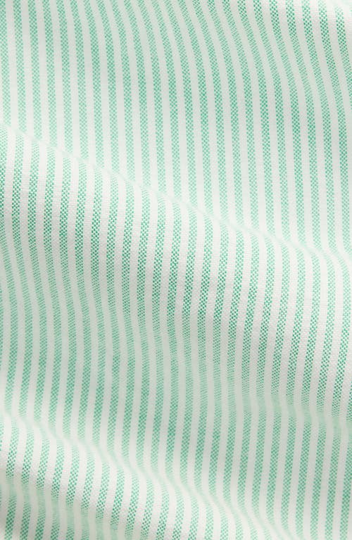 Polo Ralph Lauren Stripe Classic Fit Oxford Button-down Shirt In Summer Emerald/white