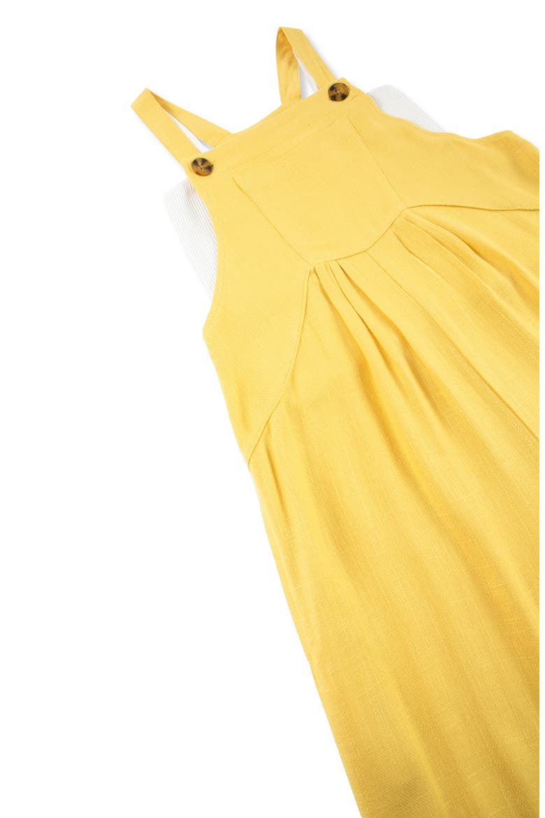 Kids' Jumpsuit & Rib Tank Set, Alternate, color, YELLOW