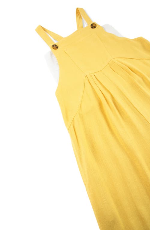 Truce Kids' Jumpsuit & Rib Tank Set In Yellow