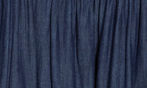 Tommy Hilfiger Long Sleeve Fit & Flare Chambray Dress In Blue