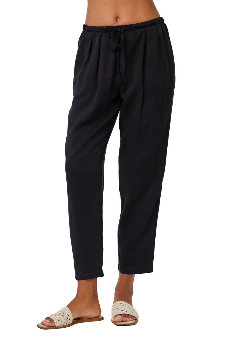 Bella Dahl Lina Pleated Drawstring Ankle Pants, Main, color, 
