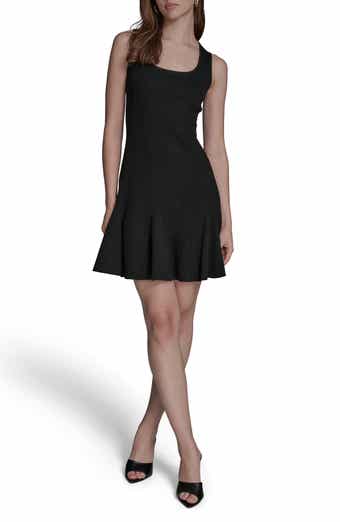 BCBG Lurex Knit Skater Dress