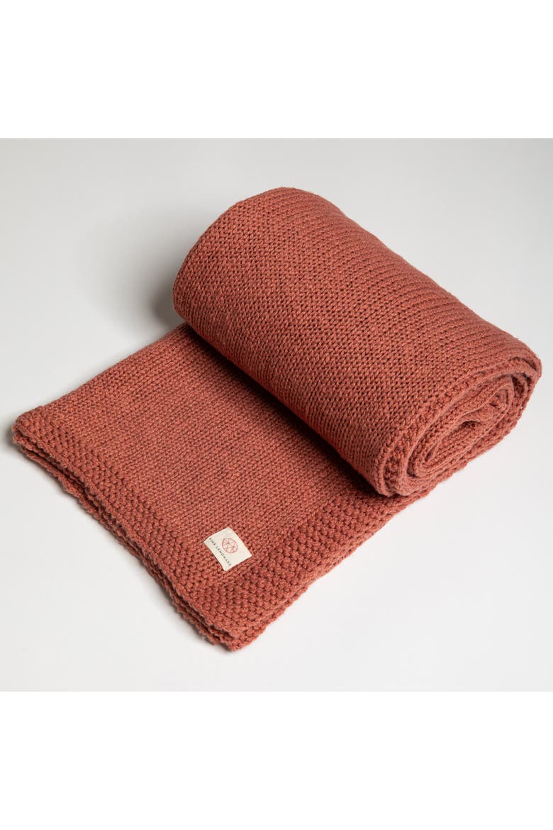 Zrestha Organic Cotton Throw Blanket, Main, color, Roseate