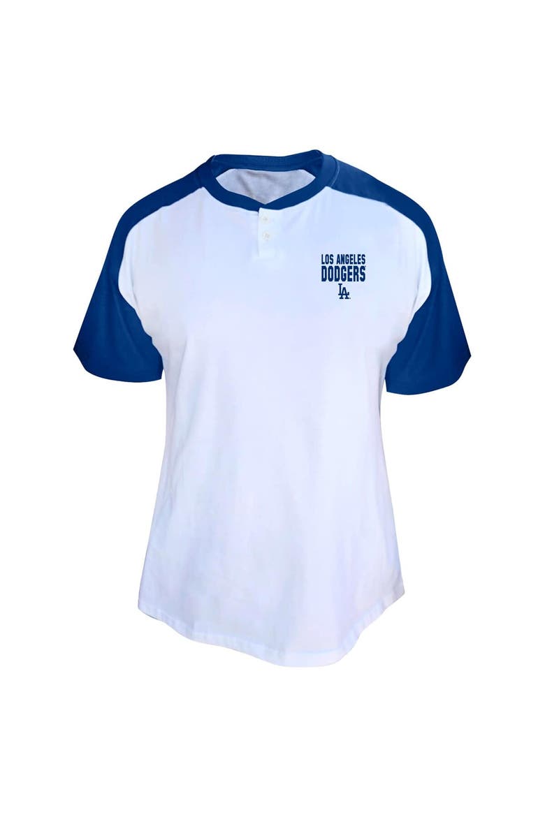 Women's Profile Shohei Ohtani White Los Angeles Dodgers Plus Size Name & Number Raglan Henley T-Shirt, Alternate, color, White
