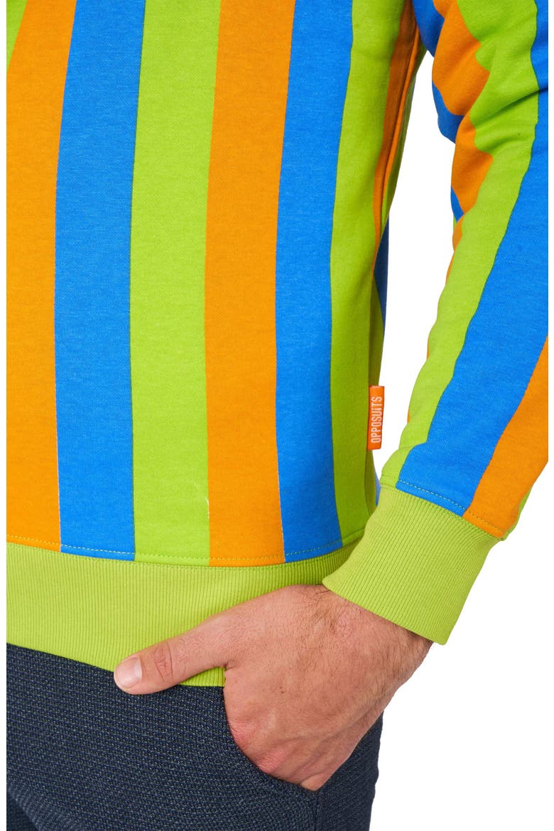 Bert Stripe Cotton Blend Long Sleeve T-Shirt, Alternate, color, GREEN MULTI