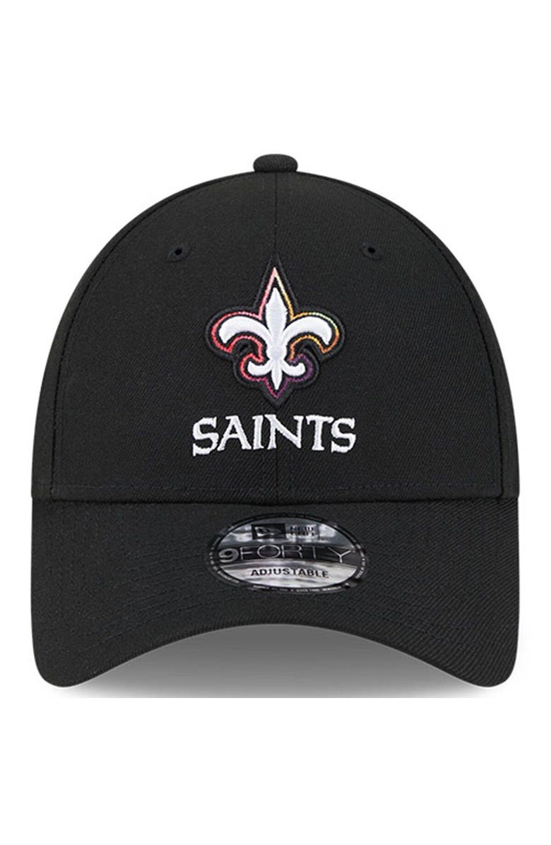 New Era Men's New Era  Black New Orleans Saints 2023 NFL Crucial Catch 9FORTY Adjustable Hat, Alternate, color, 