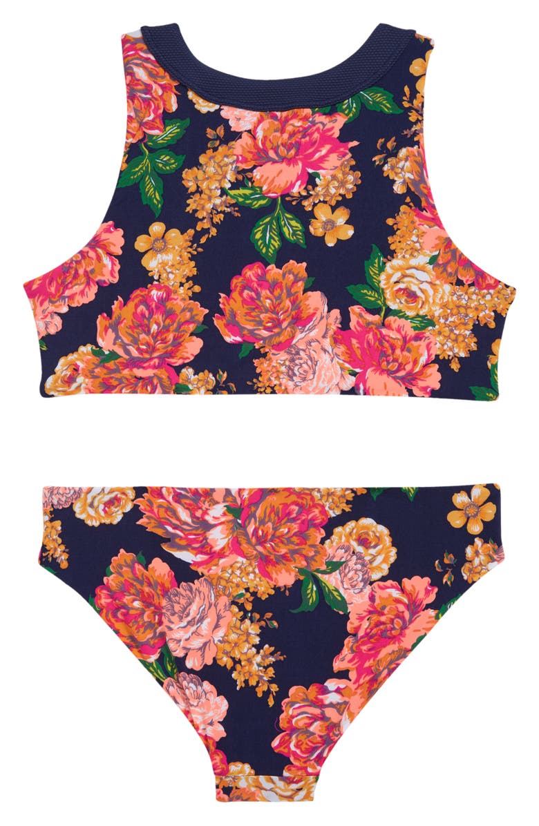 Maaji Kids' Peony Floral Reversible Two-Piece Swimsuit, Alternate, color,