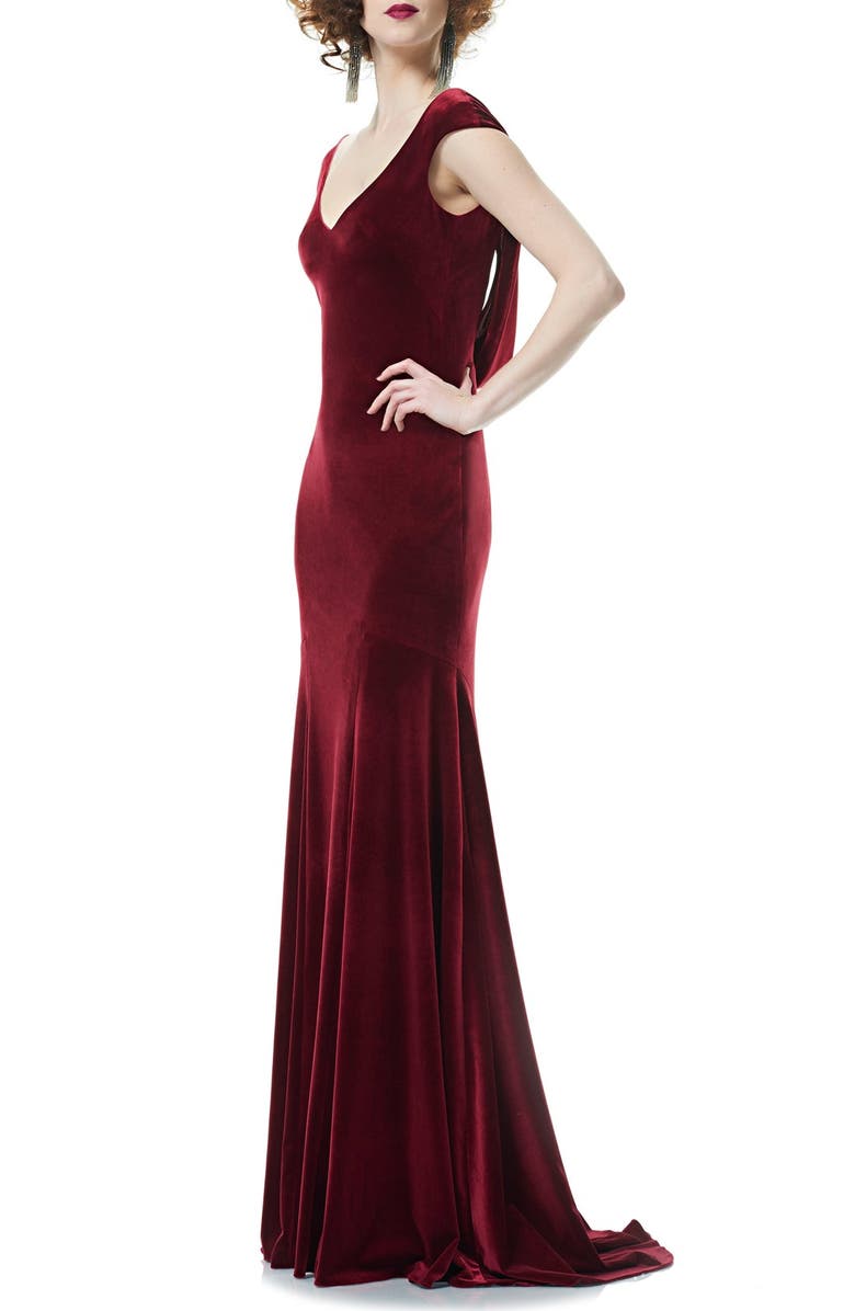 Theia Velvet Mermaid Gown, Main, color, 