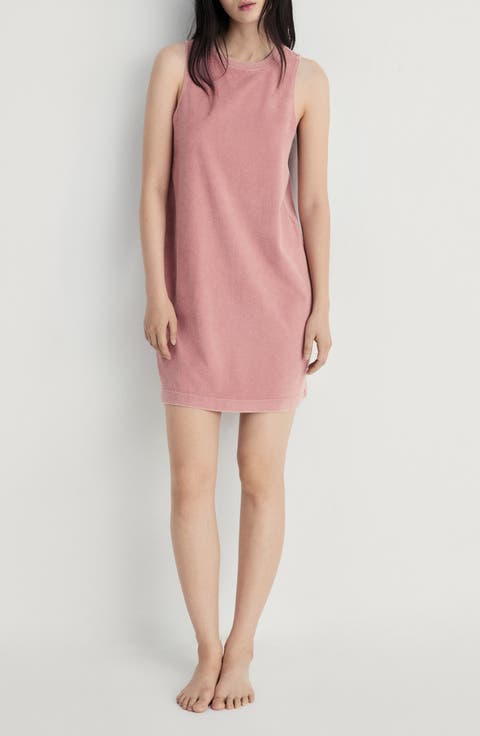 Overdyed Cotton Blend Terry Nightgown