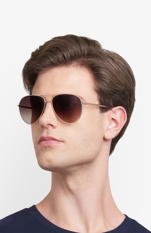 Fossil 60mm Pilot Sunglasses In Brown