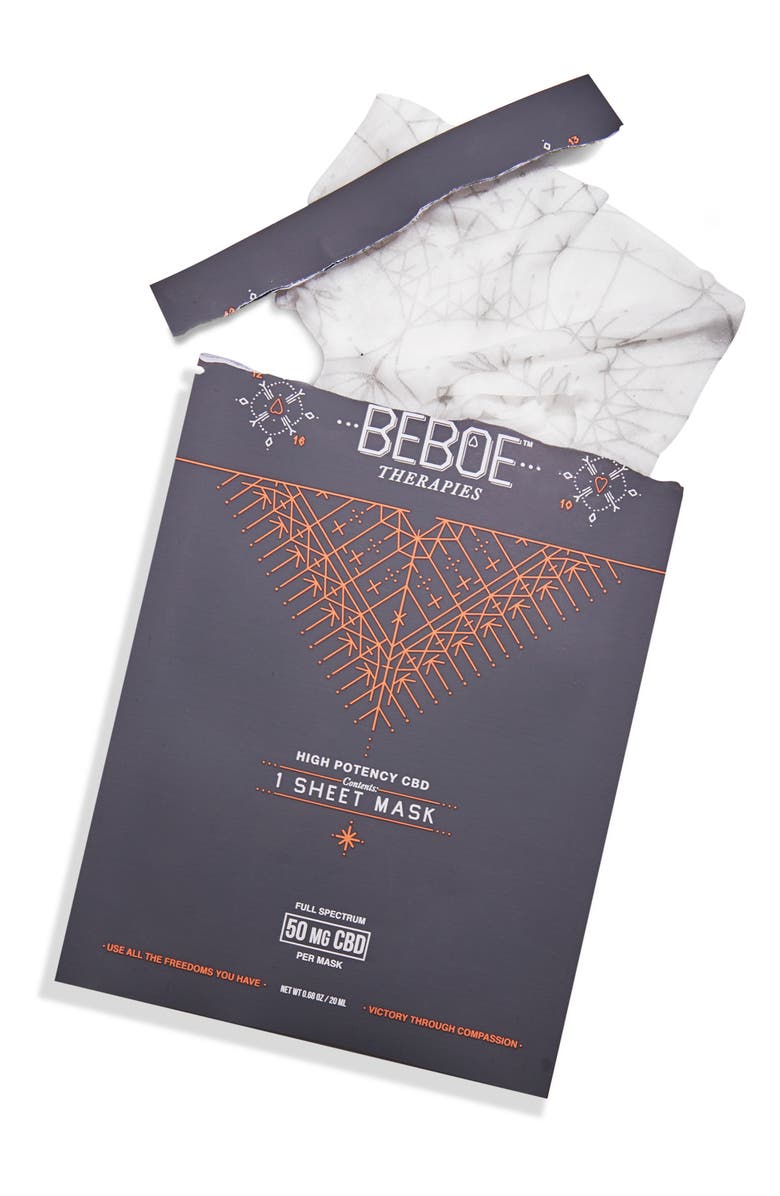 Beboe Therapies Set of 5 High Potency CBD Sheet Mask, Alternate, color,