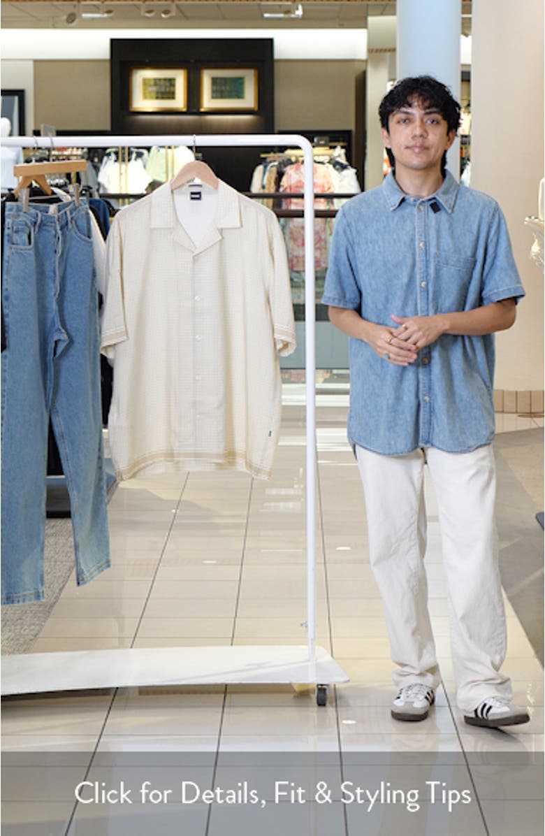 Lars Relaxed Fit Micropattern Camp Shirt, sales video thumbnail