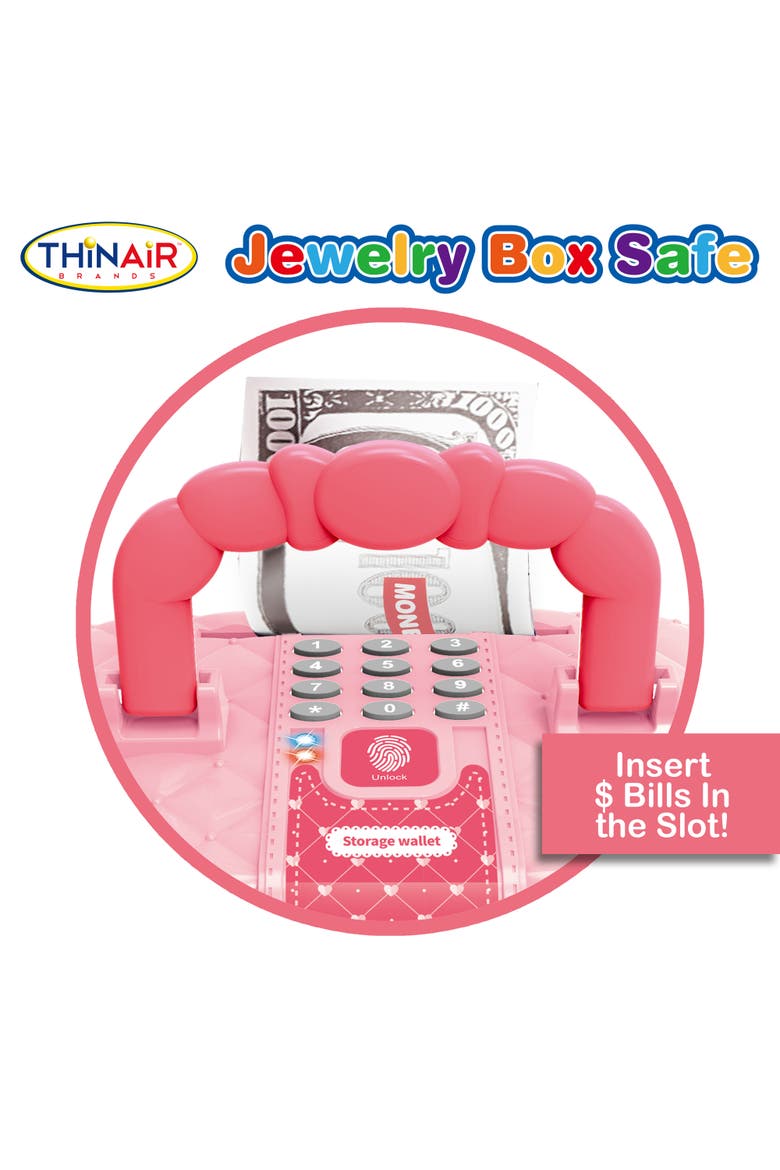 Jewelry Box Safe Light & Sound, Pin & Fingerprint Scanner, Alternate, color, Multicolored