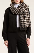 NORDSTROM RACK Houndstooth Fringe Scarf