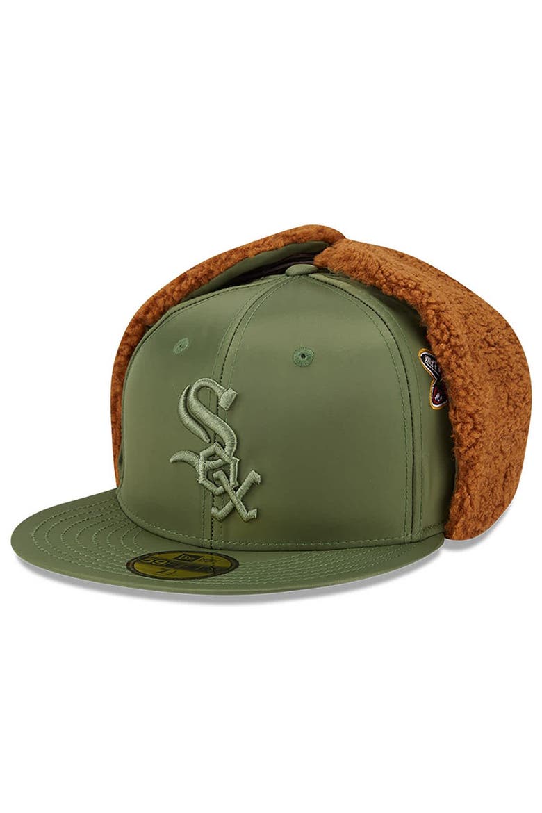 Men's New Era x Alpha Industries  Olive Chicago White Sox Dog Ear 59FIFTY Fitted Hat, Alternate, color, Olive