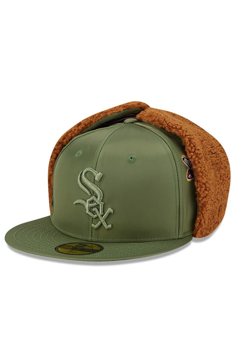 New Era x Alpha Industries Men's New Era x Alpha Industries  Olive Chicago White Sox Dog Ear 59FIFTY Fitted Hat, Alternate, color, Olive