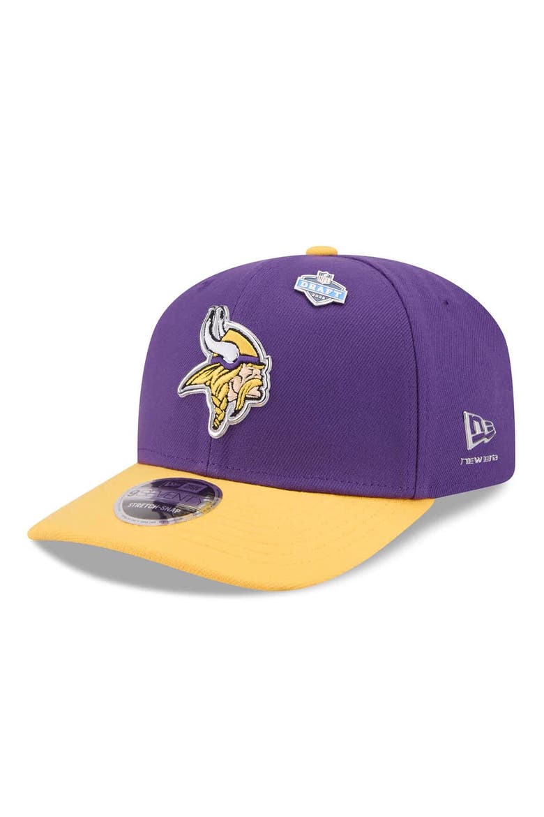 Men's New Era  Purple/Gold Minnesota Vikings 2026 NFL Draft 9SEVENTY Adjustable Hat, Main, color, Purple