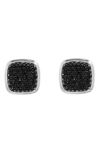 Effy Pavé Black Spinel Square Stud Earrings In Black