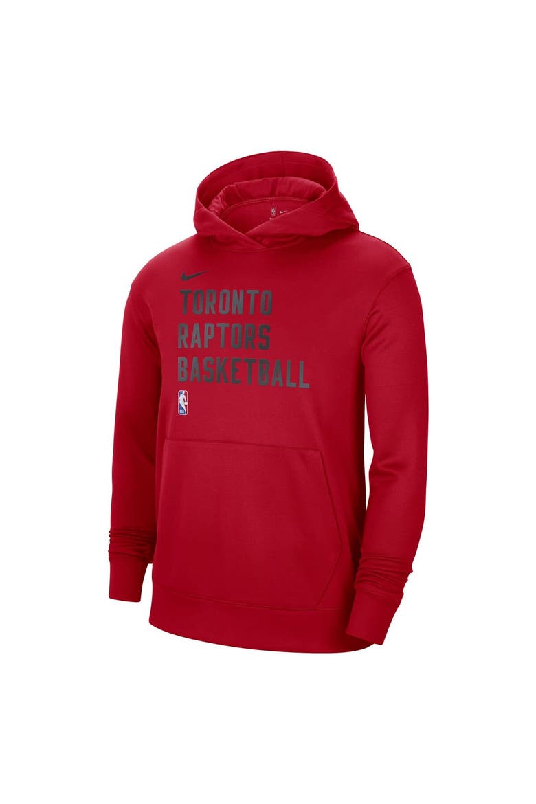Unisex Nike Red Toronto Raptors 2023/24 Performance Spotlight On-Court Practice Pullover Hoodie, Alternate, color, Red