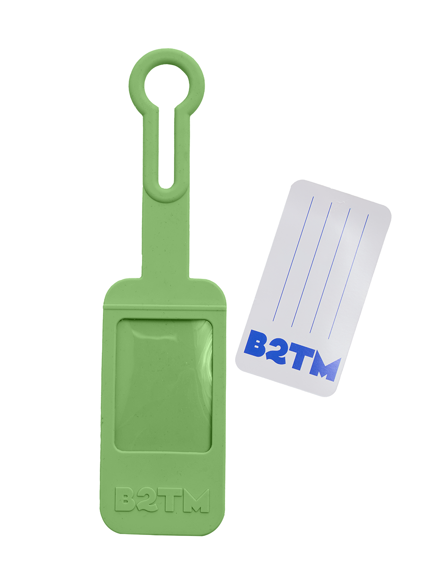 Baboon to the Moon Luggage Tag, Alternate, color, Mint Chip