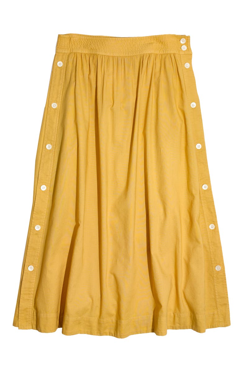 Madewell Side Button Midi Skirt, Alternate, color, 