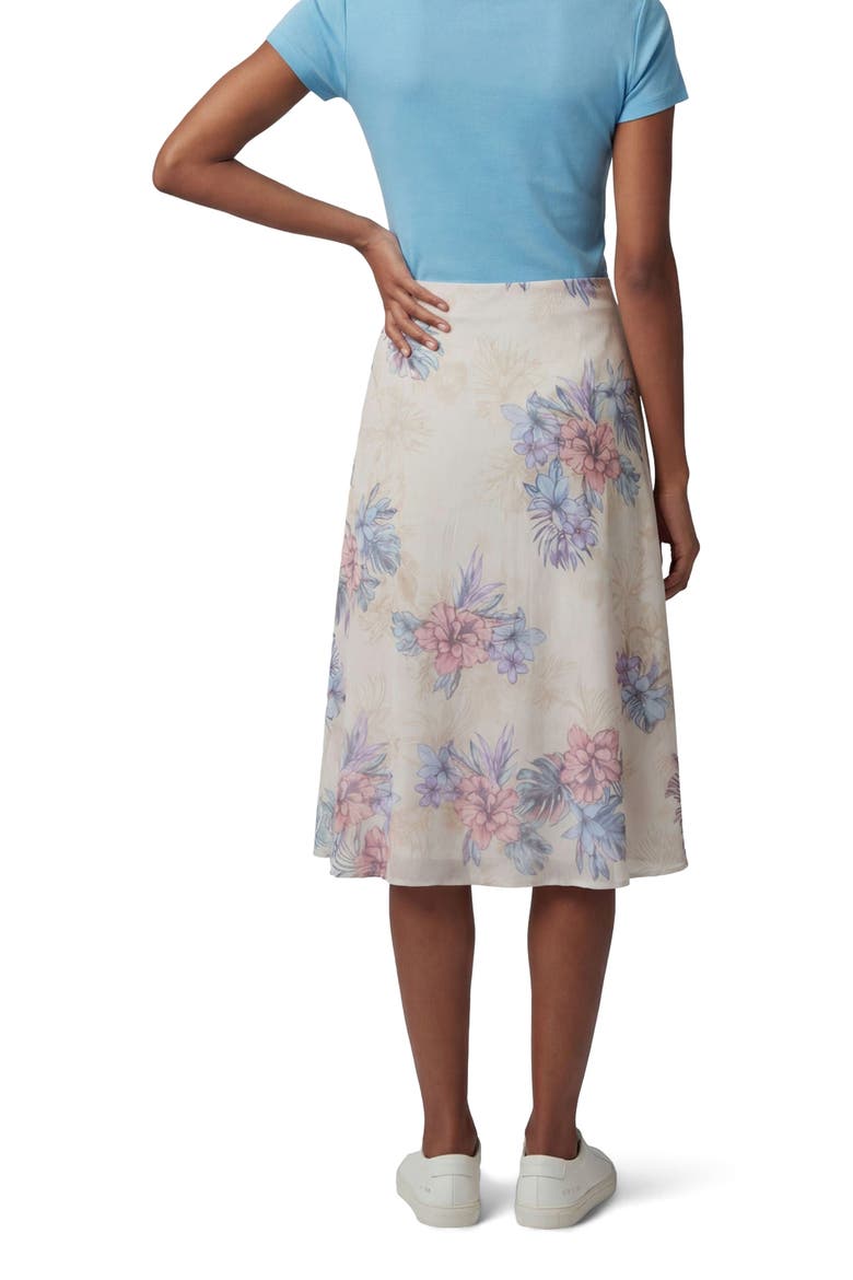 Exotic Floral Womens Midi Skirt, Alternate, color, EXOTIC FLORAL NATURAL
