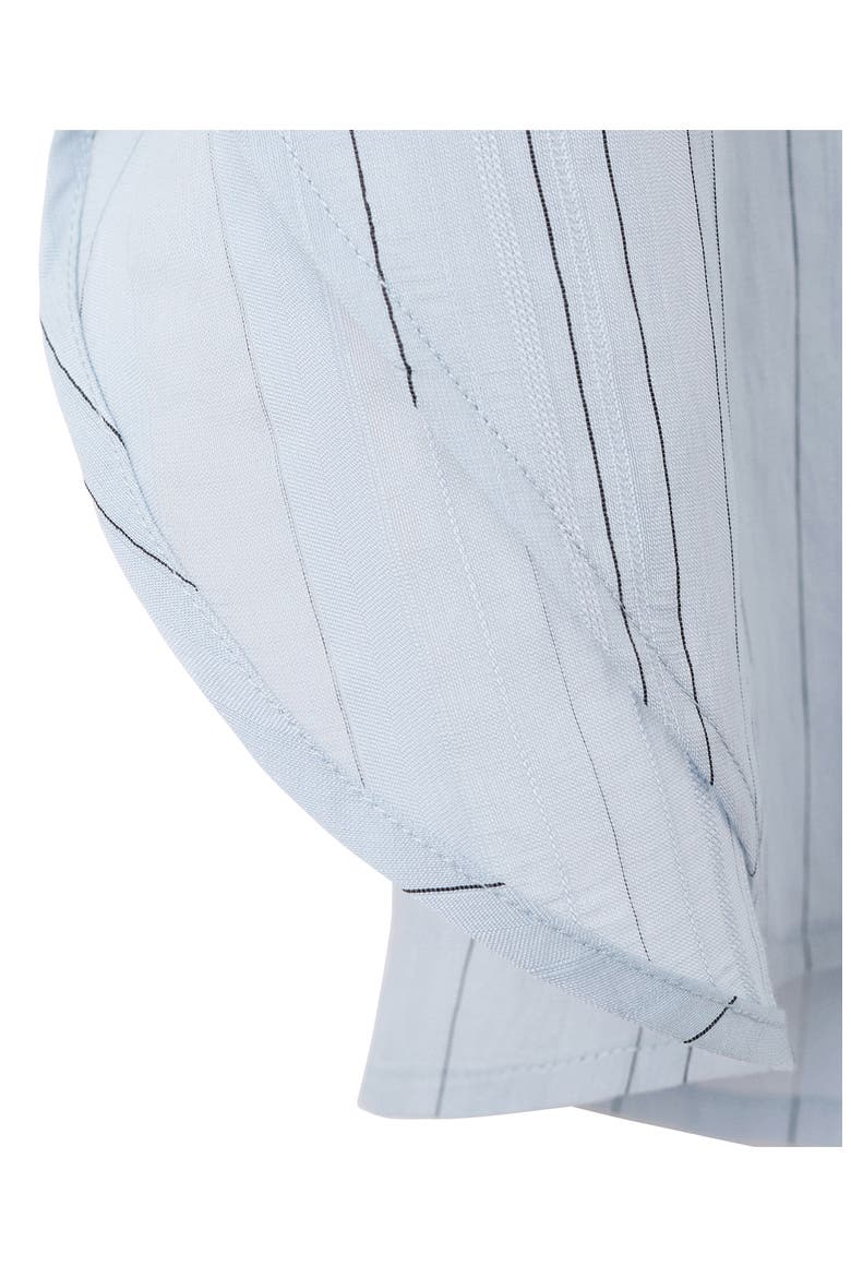 Oversize Stripe Button-Up Shirt, Alternate, color, BLUE