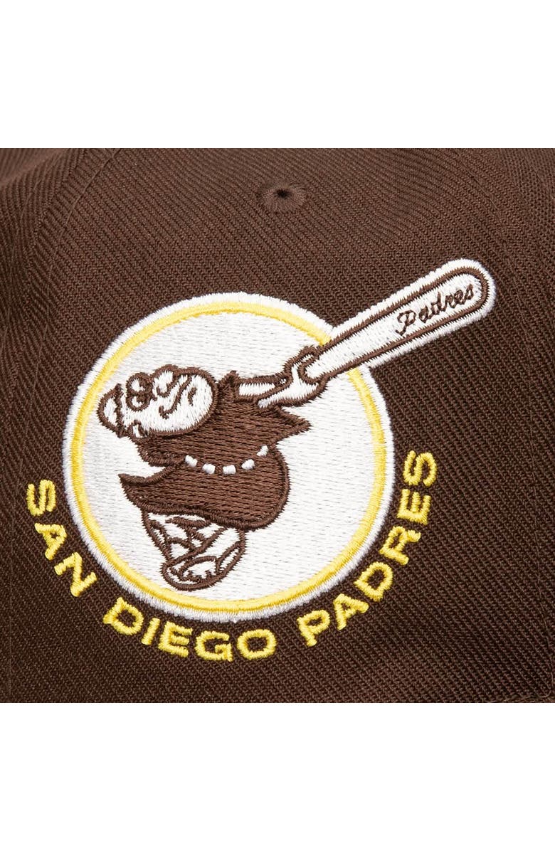 Mitchell & Ness Men's Mitchell & Ness Brown San Diego Padres Double Up Snapback Hat, Alternate, color, 