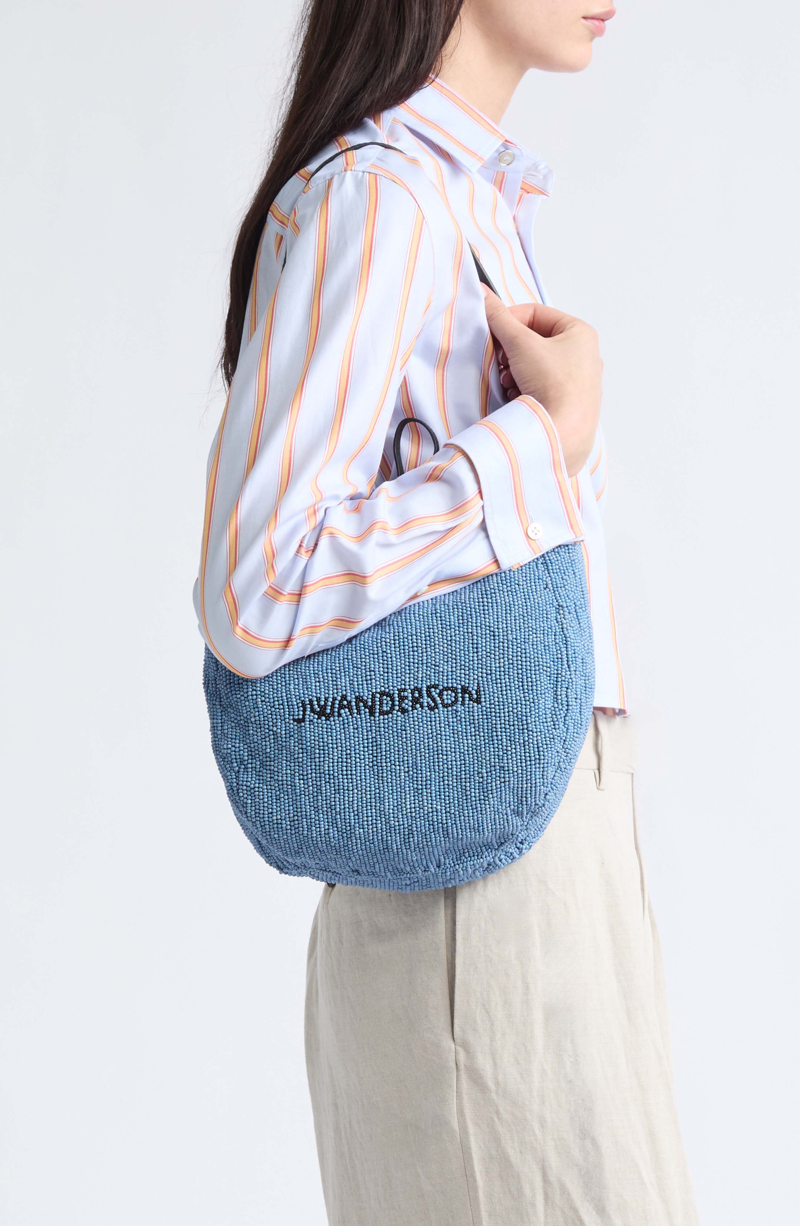 Beaded Small Bulb Bag, Alternate, color, BLUE 800