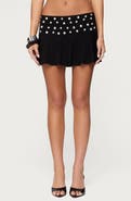 EDIKTED Kayce Button Miniskirt