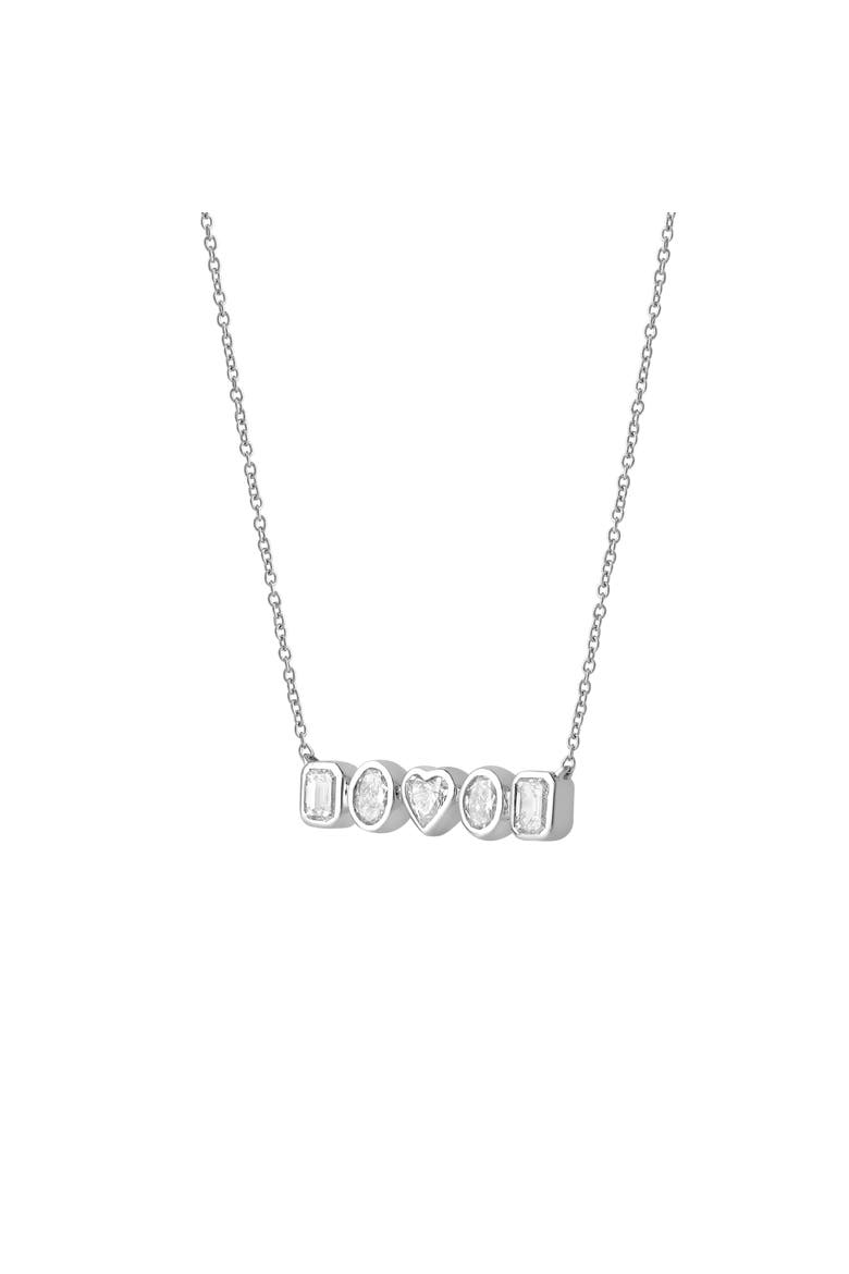 Cassira 14K Gold Lab Grown Diamond Necklace - 1 Ct, Main, color, 14K White Gold